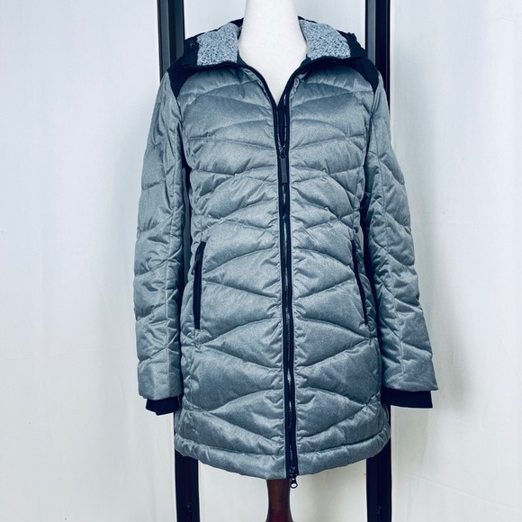 Lole Down Silver Gray Jacket Size L - Picture 1 of 15